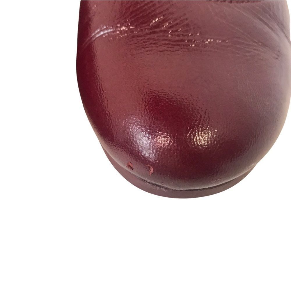 Maroon Camper Patent Leather Wedges with Suede detailing - Picture 3 of 5